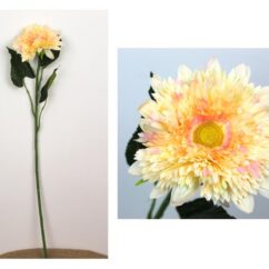 Pika varrega kunstlill aster kollast värvi.