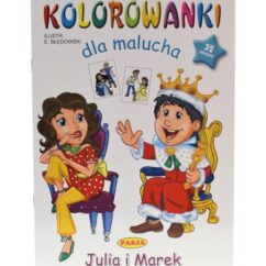 Laste värviraamat valge kaanega, millel on prints ja printsess.