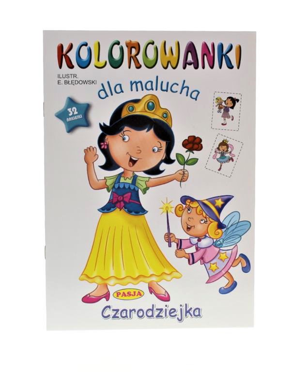 Laste värviraamat valge kaanega, millel on printsess kollase seelikuga ja tiibadega haldjas.