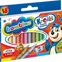 Bambino värvipliiatsid karbis, mille kaanel on karu.