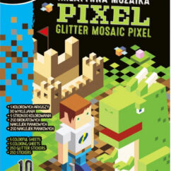 Laste loominguline komplekt pixel karbiga, mille kaanel on minecrafti mängu meenutavad plokid ja mehike.
